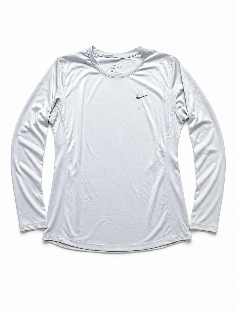 Nike Dri-FIT Women’s White Long Sleeve Running Training Athletic Shirt Size L